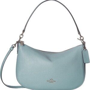 Coach Pebble Chelsea Crossbody Purse (Light Blue)